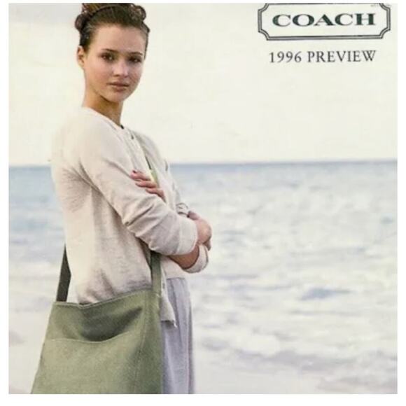 Vintage Coach Pebbled Leather 4920 hobo over the shoulder bag 3 sections - Picture 2 of 15